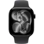 Apple Watch Series 11 GPS - Boîtier 46mm en aluminium Noir Sideral - Bracelet Sport Noir S/M