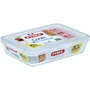 Pyrex Lot de 4 Boîtes de Conservation Rectangulaires Cook & Freez en Verre Borosilicate, Empilables