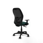 Piqueras Y Crespo Chaise de bureau Alocén, assise vert bouteille et dossier noir