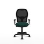 Piqueras Y Crespo Chaise de bureau Alocén, assise vert bouteille et dossier noir