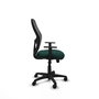Piqueras Y Crespo Chaise de bureau Alocén, assise vert bouteille et dossier noir