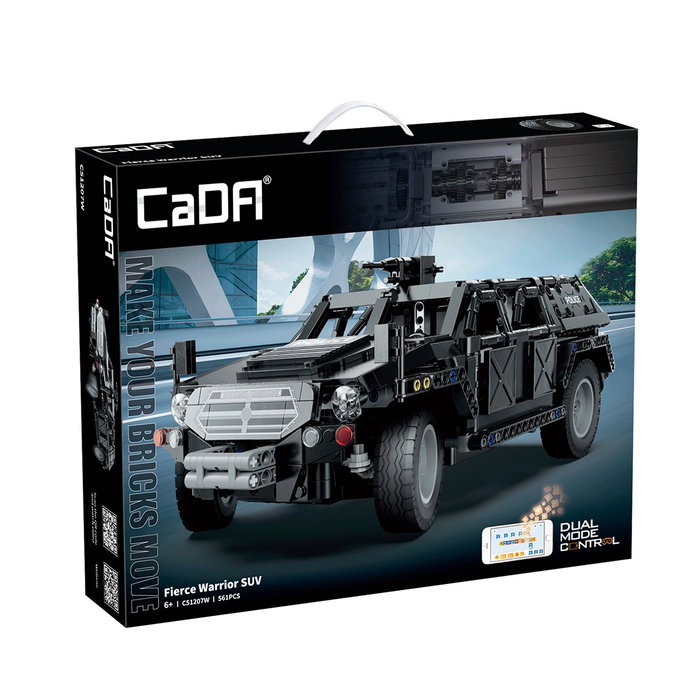 CaDA Camion SWAT avec App et Télécommande RC 2.4 GHz - 561 Pièces - Modèle de Construction 1:12 - Contrôle par Smartphone - Jeu pour Enfants 6 Ans et Plus CaDA Camion SWAT avec App et Télécommande RC 2.4 GHz - 561 Pièces - Modèle de Construction 1:12 - Contrôle par Smartphone - Jeu pour Enfants 6 Ans et Plus