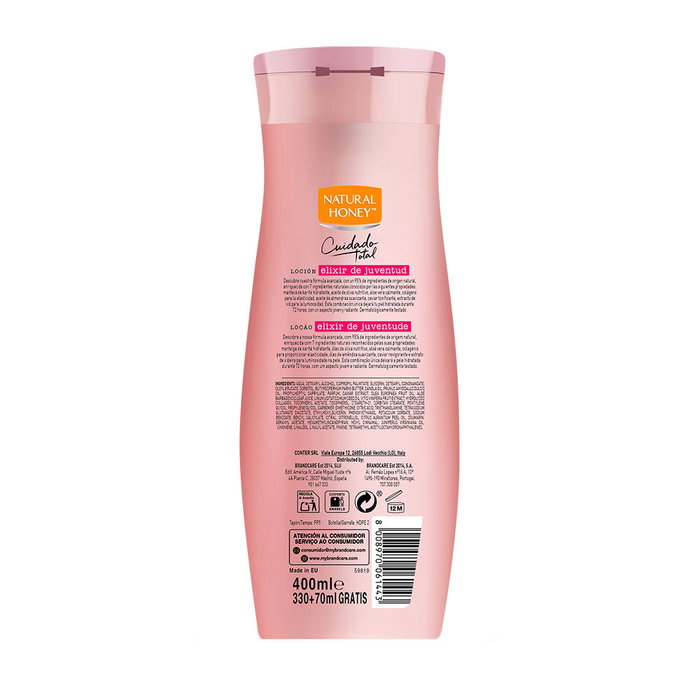 Natural Honey Lotion Total Care Elixir de Jeunesse 400 ml