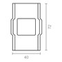 EDM Carcasse de guidage de ruban de store blanc acier 22 x 40 x 72 mm