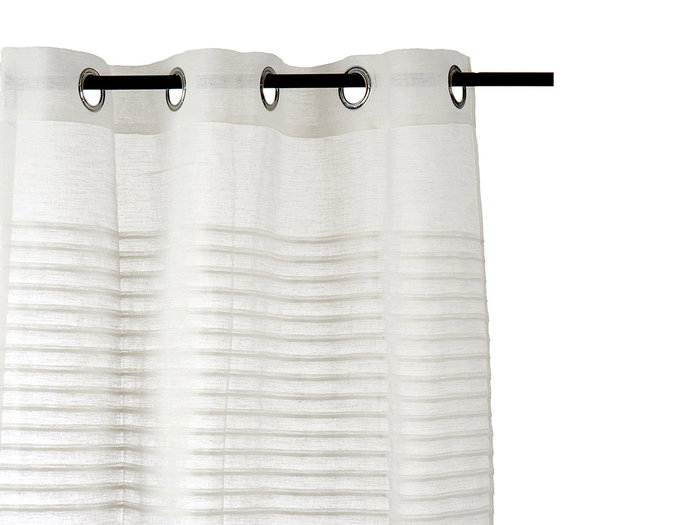 GIFTDECOR Rideau à plis rayé blanc 34x42.5x26.5 cm en polyester (Set de 6)