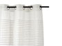 GIFTDECOR Rideau à plis rayé blanc 34x42.5x26.5 cm en polyester (Set de 6)