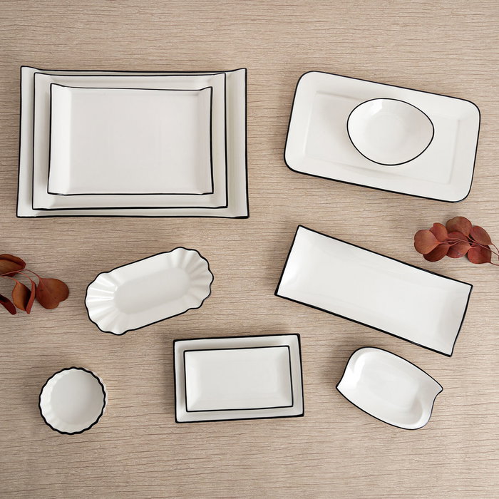 Quid Tapa Ración Porcelana Gastro Black 20,5x11x3,5 cm (12 Unidades) Quid Tapa Ración Porcelana Gastro Black 20,5x11x3,5 cm (12 Unidades)