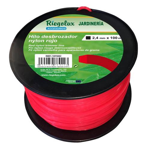 Riegolux RGX HILO Fil de Débroussailleuse Nylon Carré 2,4mm x 100m Riegolux RGX HILO Fil de Débroussailleuse Nylon Carré 2,4mm x 100m