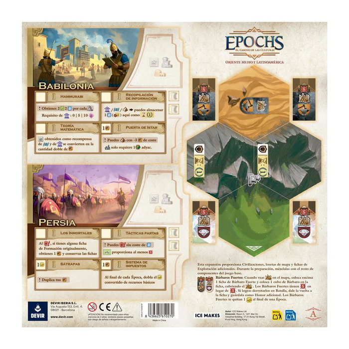 Devir Epochs Expansion Moyen-Orient et Amérique Latine