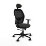 Piqueras Y Crespo Chaise de bureau Jorquera Sincro/Traslack Noir avec Accoudoirs 1D et Appui-tête Fixe