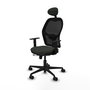 Piqueras Y Crespo Chaise de bureau Jorquera Sincro/Traslack Noir avec Accoudoirs 1D et Appui-tête Fixe