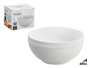 Vessia Set de 4 Bols Points 600 ml Porcelaine Blanc 18x15x15 cm (Set de 8)