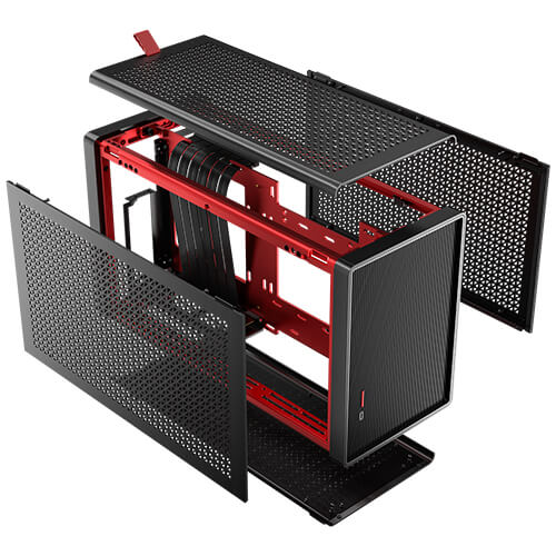 Antec Performance 1 M Boîtier PC Mini ITX Compact avec USB-C 10Gbps Riser PCIe 4.0 Support GPU 350mm Noir