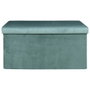 Home Deco Factory Pouf Plegable Giulia Bleu Canard
