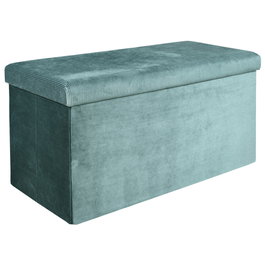Home Deco Factory Pouf Plegable Giulia Bleu Canard