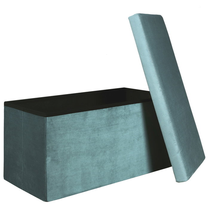 Home Deco Factory Pouf Plegable Giulia Bleu Canard
