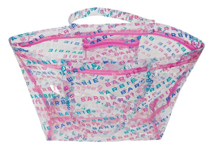 Safta - Sac shopping Barbie "Logomania" 54 x 35 x 17 cm - Sac à main fille, jouet pour enfant 3 ans et plus