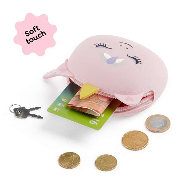 Apli Mondero Porte-monnaie en silicone Puppies Unicornio B2F 9x7x3,5 - Jeu dès 3 ans