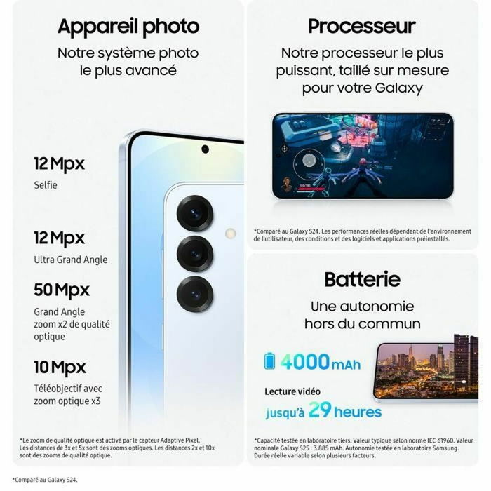 Smartphone Samsung SM-S931BDBDEUB 6,2" Qualcomm Snapdragon 8 Elite 12 GB RAM 128 GB Blue marine