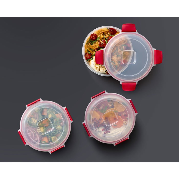 Joseph Joseph Nest Lock Set de 4 contenants alimentaires ronds rouges 1L