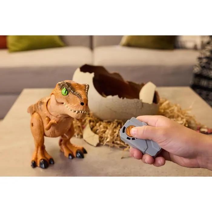 Spinmaster Jurassic World - Primal Hatch T-Rex - Dinosaure interactif à faire éclore - 100 sons - Dès 5 ans