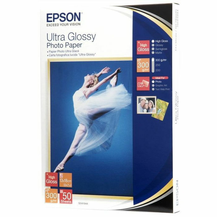 Epson Papier Photo Ultra Glossy 13x18 cm, 50 Feuilles, 300g/m²