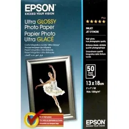 Epson Papier Photo Ultra Glossy - 13x18 cm - 50 feuilles - 300 g/m² - Papier d'impression haute qualité pour photos glacées