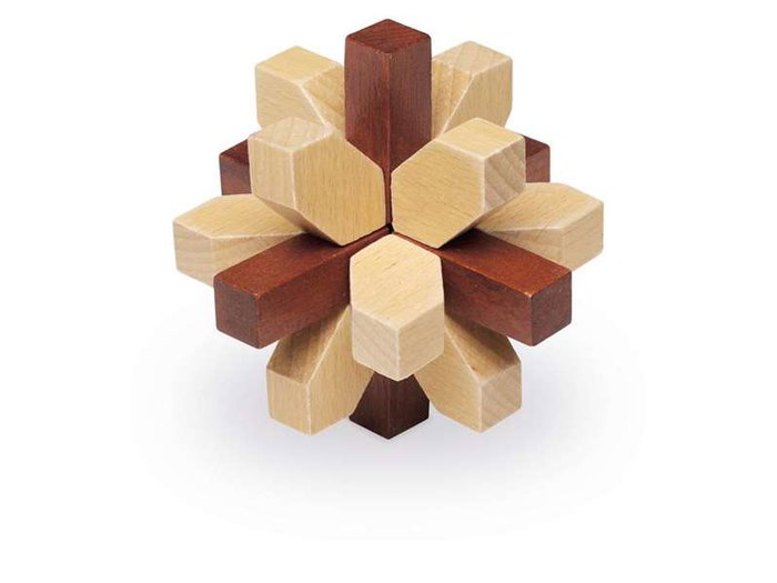 Cayro - Puzzle en bois Flower 10x10 cm certifié FSC, pour enfants à partir de 6 ans