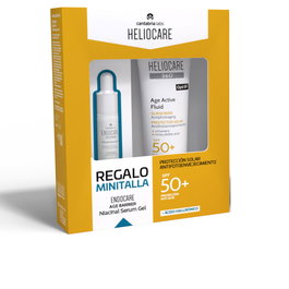 Heliocare Crème Solaire Anti-Âge SPF50 360° - Étui 2 Pièces (Crème 50 ml + Sérum Visage 10 ml) - Protection UVA UVB HeVis IRA et Lumière Bleue