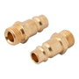 Powerplus Connecteurs Euro mâles en laiton, filetage mâle ¼ pulg, 2 pcs
