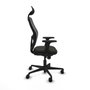 Piqueras y Crespo Chaise de Bureau avec Appui-tête Jorquera 2D036N1 Noir