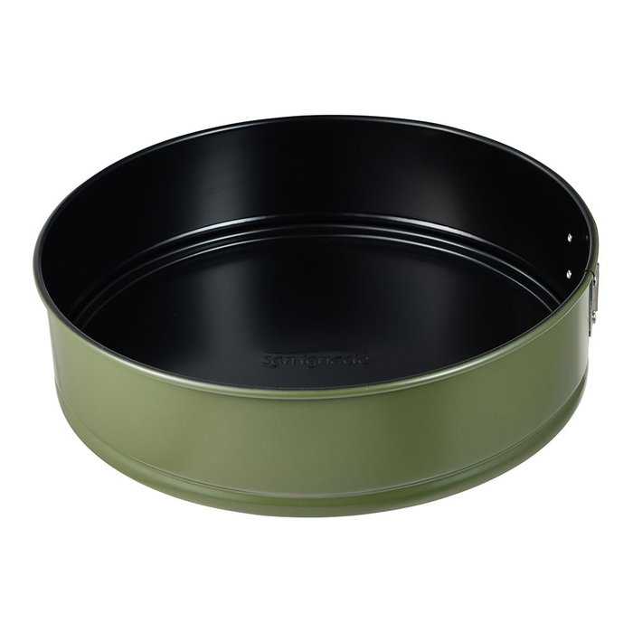 San Ignacio Moule rond démontable Expert acier au carbone antiadhésif vert olive Ø26 x 6,8 cm