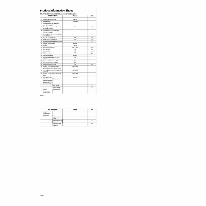 Écran Philips 221B8LJEB/00 21,5" Full HD