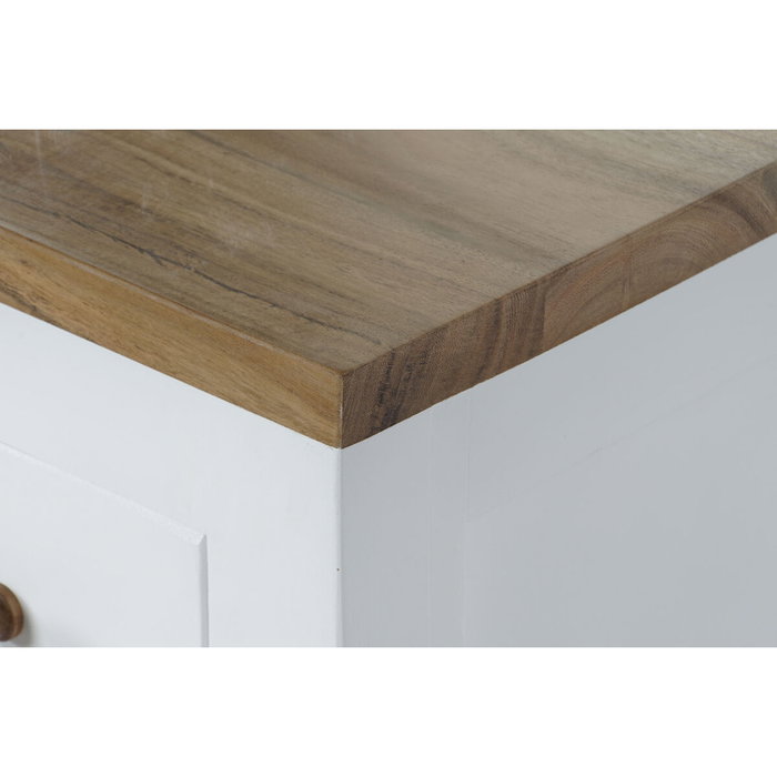 Meubles de télévision DKD Home Decor Blanc Marron Acacia Bois de manguier 125 x 40 x 50 cm