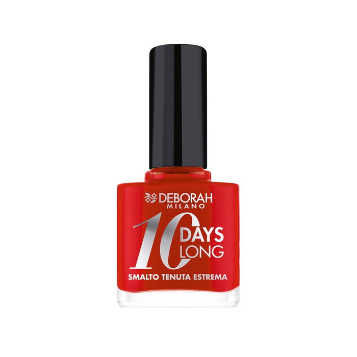 Deborah Vernis à Ongles 10Days Long, Rouge Géranium 39, Résistance 10 Jours, Sans Retouche, Formule 15 Tonos, Bio-céramiques Marines Deborah Vernis à Ongles 10Days Long, Rouge Géranium 39, Résistance 10 Jours, Sans Retouche, Formule 15 Tonos, Bio-céramiques Marines
