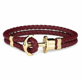 Paul Hewitt Pulsera en cuir rouge pour femme