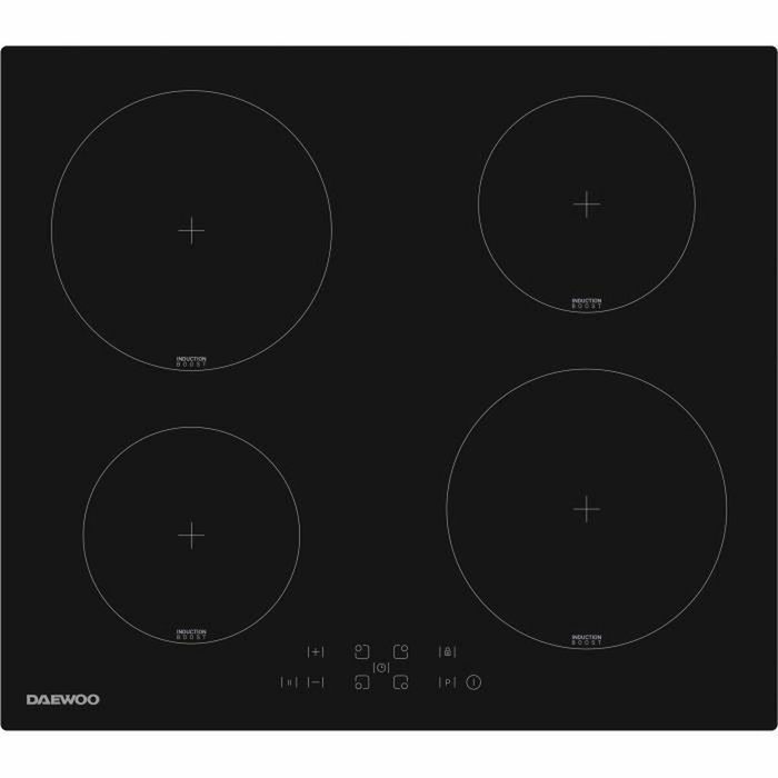 Daewoo BH6ITF37BNM Plaque de cuisson à induction 4 zones 60 cm Noir Daewoo BH6ITF37BNM Plaque de cuisson à induction 4 zones 60 cm Noir