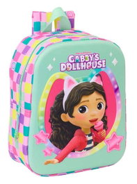 Safta Sac à dos garderie 3D Gabby's Dollhouse 22x27x10 cm