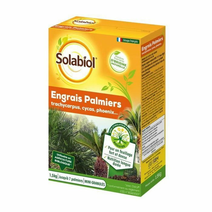 Solabiol Engrais pour palmiers et plantes méditerranéennes 1,5 kg