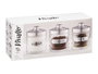 Vivalto Set 3 pots en verre 350 ml avec couvercle aluminium 26x11x8 cm (Set de 12)
