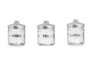Vivalto Set 3 pots en verre 350 ml avec couvercle aluminium 26x11x8 cm (Set de 12)