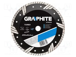 GRAPHITE Disque diamant série Turbo Ø 230mm