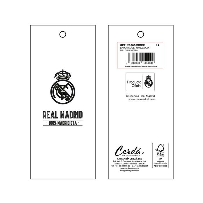 Sweat-shirt à capuche fille Real Madrid C.F. Bleu 6 Ans