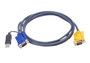 Aten Câble KVM 1,8 m avec SPHD 3 en 1 et convertisseur PS/2 vers USB