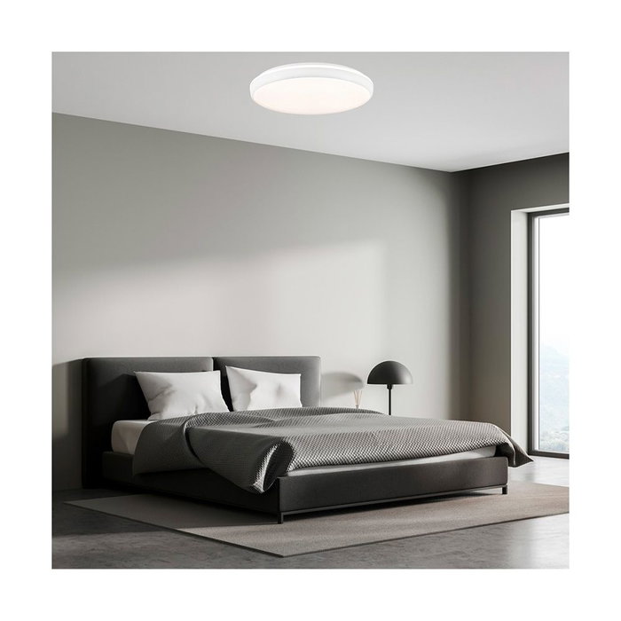 Cristalrecord Plafonnier LED circulaire Charly, 80 W, blanc, ø60 x 7 cm Cristalrecord Plafonnier LED circulaire Charly, 80 W, blanc, ø60 x 7 cm