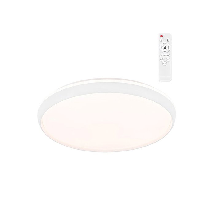 Cristalrecord Plafonnier LED circulaire Charly, 80 W, blanc, ø60 x 7 cm Cristalrecord Plafonnier LED circulaire Charly, 80 W, blanc, ø60 x 7 cm