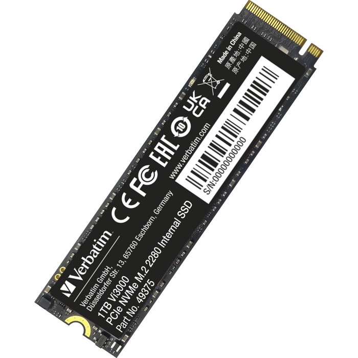 Verbatim Vi3000 M.2 SSD 1 To PCIe NVMe Verbatim Vi3000 M.2 SSD 1 To PCIe NVMe