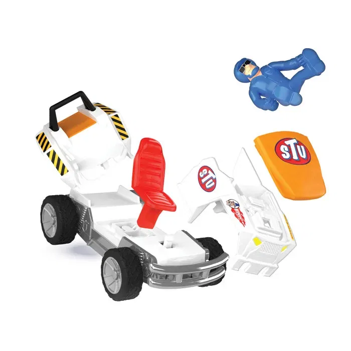 Bandai Stuntman Stu Crash Buggy COSS8373 - Véhicule de cascade pour figurine, jouet d'action et de crash Bandai Stuntman Stu Crash Buggy COSS8373 - Véhicule de cascade pour figurine, jouet d'action et de crash