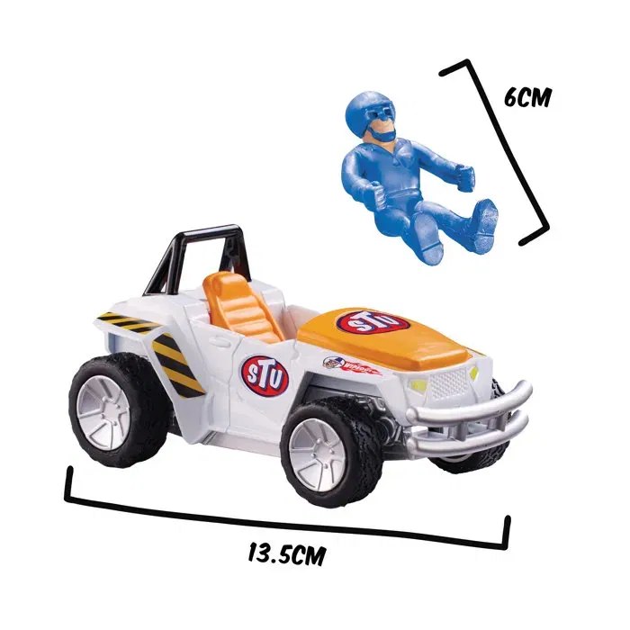 Bandai Stuntman Stu Crash Buggy COSS8373 - Véhicule de cascade pour figurine, jouet d'action et de crash Bandai Stuntman Stu Crash Buggy COSS8373 - Véhicule de cascade pour figurine, jouet d'action et de crash