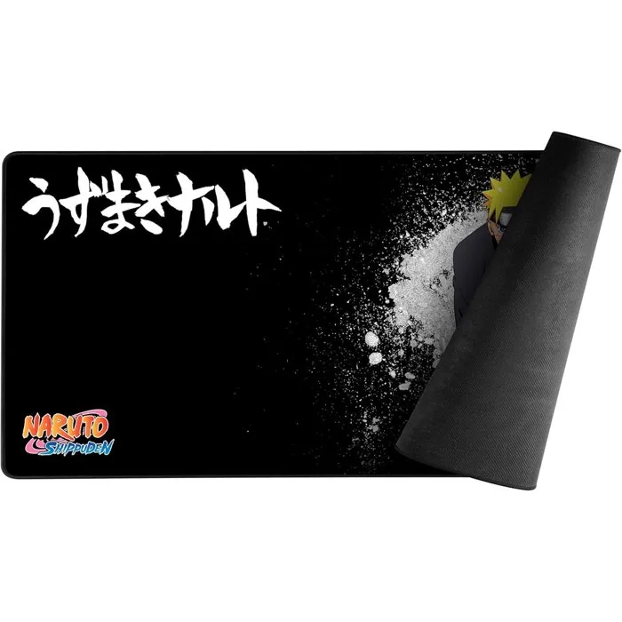 Konix Tapis de souris gaming XXL 90 x 46 cm Naruto Shippuden, microfibre, base antidérapante en caoutchouc, format bureau, noir Konix Tapis de souris gaming XXL 90 x 46 cm Naruto Shippuden, microfibre, base antidérapante en caoutchouc, format bureau, noir